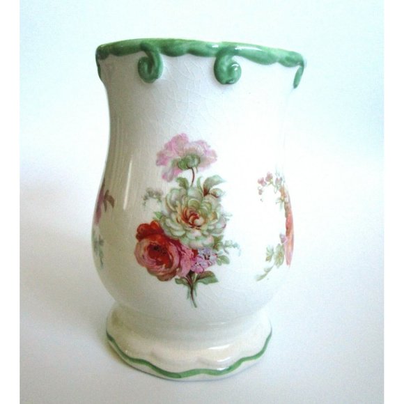 VTG Pottery Hand Painted Floral Vase Royal Winton Ironside Staffordshire England - Picture 4 of 7